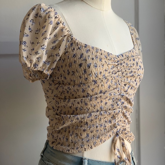 smocked tie front top - Picture 7 of 7